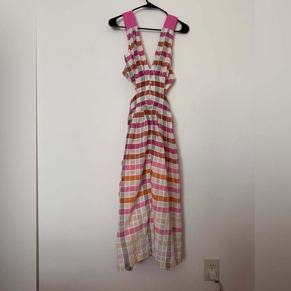 Anthropologie Maeve Ombré Plaid Midi Sundress- NWOT - Picture 5 of 7
